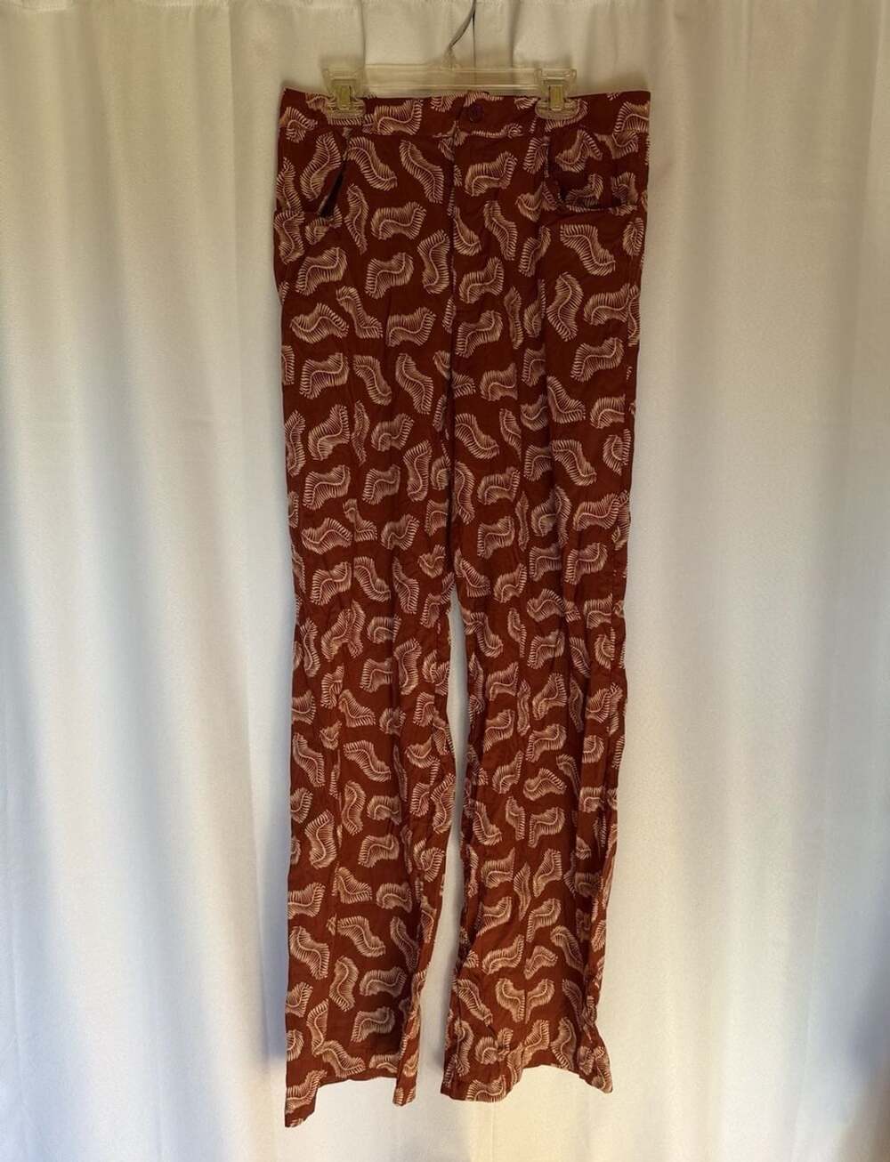 Zara The Jasmine Pant Size M 28 Red Printed Pants